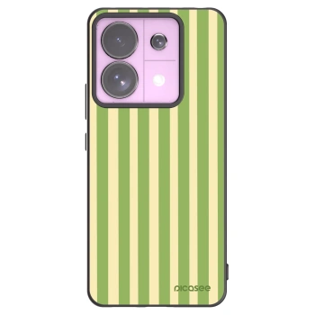 Picasee Μαύρη θήκη σιλικόνης για Xiaomi Redmi Note 13 Pro 5G - Lines Matcha