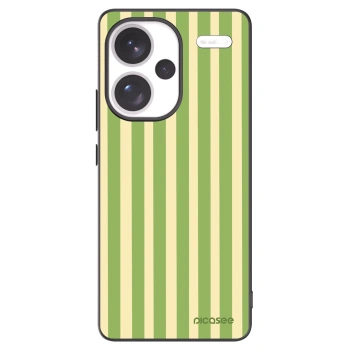Picasee Μαύρη θήκη σιλικόνης για Xiaomi Redmi Note 13 Pro+ 5G - Lines Matcha