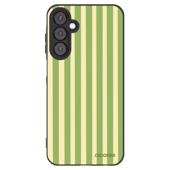 Picasee Μαύρη θήκη σιλικόνης για Samsung Galaxy A25 A256B 5G - Lines Matcha