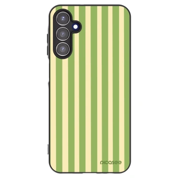 Picasee Μαύρη θήκη σιλικόνης για Samsung Galaxy A15 A156B 5G - Lines Matcha