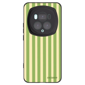 Picasee Μαύρη θήκη σιλικόνης για Honor Magic6 Pro - Lines Matcha