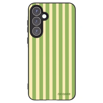 Picasee Μαύρη θήκη σιλικόνης για Samsung Galaxy A55 5G A556B - Lines Matcha