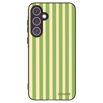 Picasee Μαύρη θήκη σιλικόνης για Samsung Galaxy A35 5G A356B - Lines Matcha