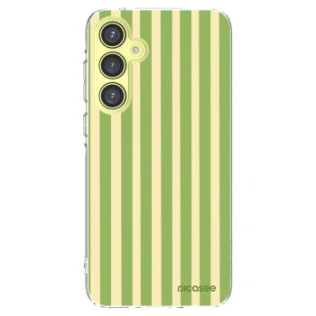 Picasee διαφανής θήκη σιλικόνης Samsung Galaxy A35 5G A356B - Lines Matcha