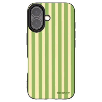 Picasee Μαύρη θήκη σιλικόνης για Apple iPhone 16 - Lines Matcha