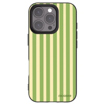 Picasee Μαύρη θήκη σιλικόνης για Apple iPhone 16 Pro - Lines Matcha
