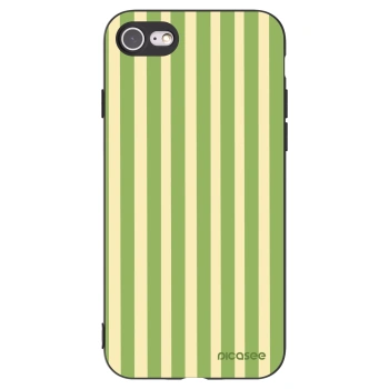 Picasee Μαύρη θήκη σιλικόνης για Apple iPhone 8 - Lines Matcha