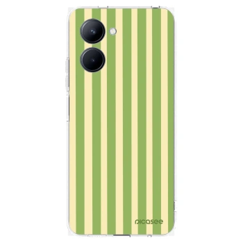 Picasee διαφανής θήκη σιλικόνης Realme C33 (2023) - Lines Matcha