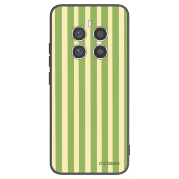 Picasee Μαύρη θήκη σιλικόνης για Realme 12 Pro 5G - Lines Matcha