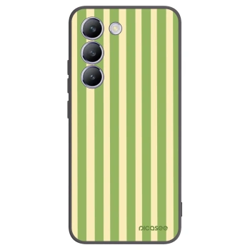 Picasee Μαύρη θήκη σιλικόνης για Vivo V40 SE 5G - Lines Matcha