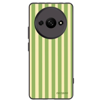 Picasee Μαύρη θήκη σιλικόνης για Xiaomi Redmi A3 - Lines Matcha