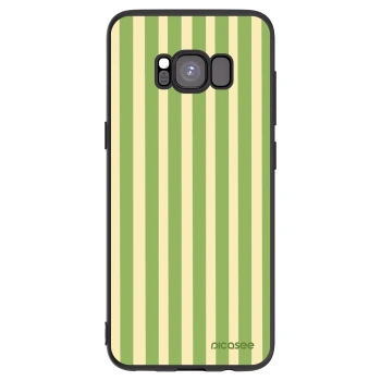 Picasee Μαύρη θήκη σιλικόνης για Samsung Galaxy S8 G950F - Lines Matcha