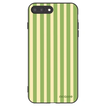 Picasee Μαύρη θήκη σιλικόνης για Apple iPhone 8 Plus - Lines Matcha