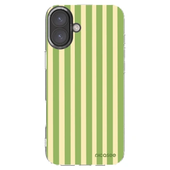 Picasee διαφανής θήκη σιλικόνης Apple iPhone 16 Plus - Lines Matcha