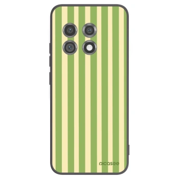 Picasee Μαύρη θήκη σιλικόνης για OnePlus 11 5G - Lines Matcha