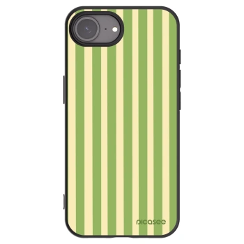 Picasee Μαύρη θήκη σιλικόνης για Apple iPhone 16e - Lines Matcha