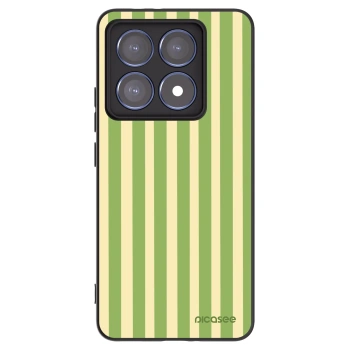 Picasee Μαύρη θήκη σιλικόνης για Xiaomi 14T Pro - Lines Matcha