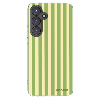 Picasee διαφανής θήκη σιλικόνης Samsung Galaxy S24 FE S721B - Lines Matcha