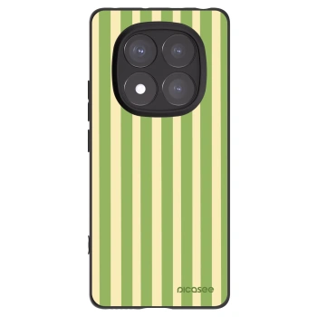 Picasee Μαύρη θήκη σιλικόνης για Xiaomi Redmi Note 14 Pro 5G - Lines Matcha