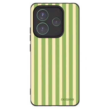 Picasee Μαύρη θήκη σιλικόνης για Xiaomi Redmi Note 14 5G - Lines Matcha