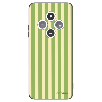 Picasee Μαύρη θήκη σιλικόνης για Xiaomi Redmi 14C - Lines Matcha