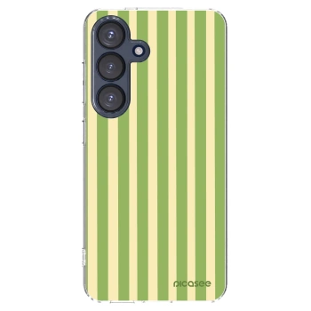 Picasee διαφανής θήκη σιλικόνης Samsung Galaxy S25 5G - Lines Matcha