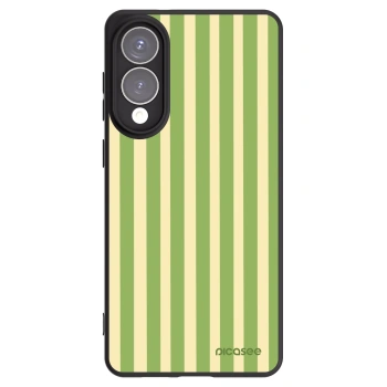 Picasee Μαύρη θήκη σιλικόνης για Samsung Galaxy S25 Edge 5G - Lines Matcha