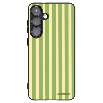 Picasee Μαύρη θήκη σιλικόνης για Samsung Galaxy S25+ 5G - Lines Matcha