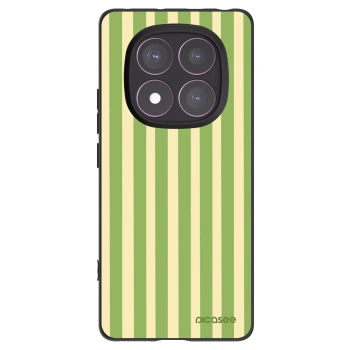 Picasee Μαύρη θήκη σιλικόνης για Xiaomi Redmi Note 14 Pro 4G - Lines Matcha