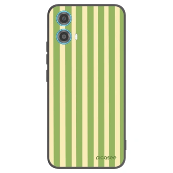 Picasee Μαύρη θήκη σιλικόνης για Motorola Moto G34 5G - Lines Matcha