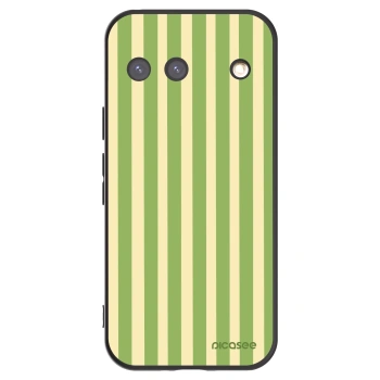 Picasee Μαύρη θήκη σιλικόνης για Google Pixel 9 - Lines Matcha
