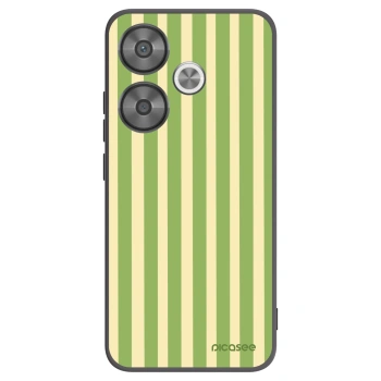 Picasee Μαύρη θήκη σιλικόνης για Xiaomi Poco F6 - Lines Matcha