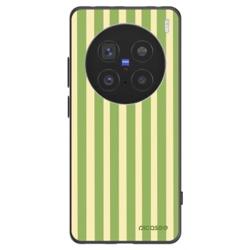 Picasee Μαύρη θήκη σιλικόνης για Vivo X200 Pro - Lines Matcha