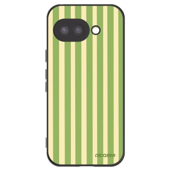 Picasee Μαύρη θήκη σιλικόνης για Google Pixel 9a - Lines Matcha