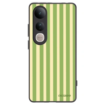 Picasee Μαύρη θήκη σιλικόνης για Vivo V50 Lite 5G - Lines Matcha