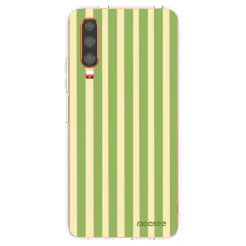 Picasee διαφανής θήκη σιλικόνης Huawei P30 - Lines Matcha