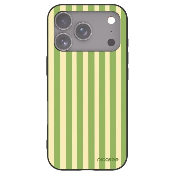 Picasee Μαύρη θήκη σιλικόνης για Apple iPhone 17 Pro - Lines Matcha