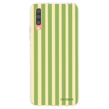 Picasee διαφανής θήκη σιλικόνης Samsung Galaxy A70 A705F - Lines Matcha