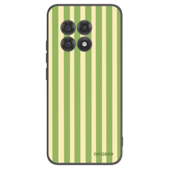 Picasee Μαύρη θήκη σιλικόνης για OnePlus 13R 5G - Lines Matcha