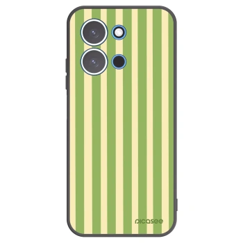 Picasee Μαύρη θήκη σιλικόνης για Xiaomi Redmi 15C 4G - Lines Matcha