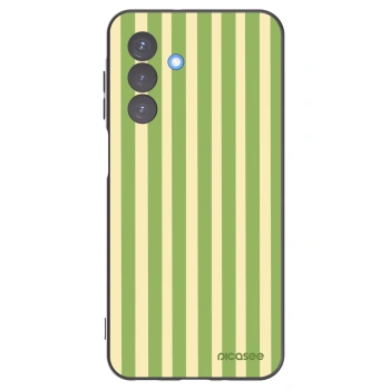 Picasee Μαύρη θήκη σιλικόνης για Samsung Galaxy A17 5G - Lines Matcha