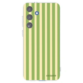 Picasee διαφανής θήκη σιλικόνης Samsung Galaxy S25 FE 5G - Lines Matcha