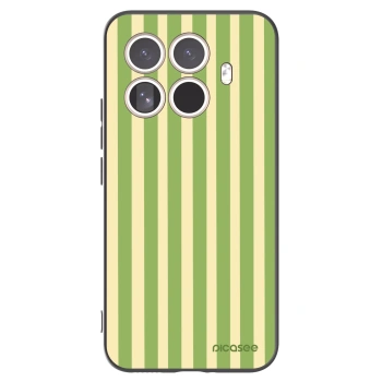 Picasee Μαύρη θήκη σιλικόνης για Xiaomi 15T Pro - Lines Matcha