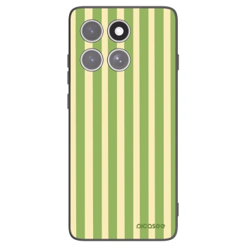 Picasee Μαύρη θήκη σιλικόνης για Motorola Edge 60 Fusion - Lines Matcha