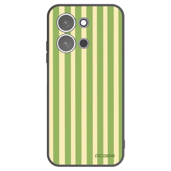 Picasee Μαύρη θήκη σιλικόνης για Xiaomi Redmi 15C 5G - Lines Matcha