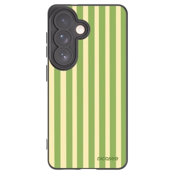 Picasee Μαύρη θήκη σιλικόνης για Samsung Galaxy S26 - Lines Matcha