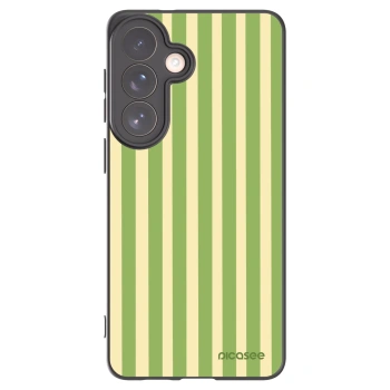 Picasee Μαύρη θήκη σιλικόνης για Samsung Galaxy S26+ - Lines Matcha