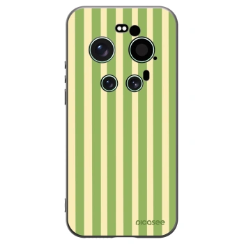 Picasee Μαύρη θήκη σιλικόνης για Xiaomi 17 Ultra - Lines Matcha