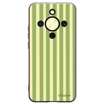 Picasee Μαύρη θήκη σιλικόνης για Honor Magic8 Lite 5G - Lines Matcha