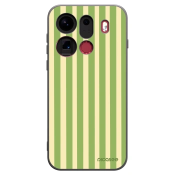 Picasee Μαύρη θήκη σιλικόνης για OPPO Find X9 Pro - Lines Matcha